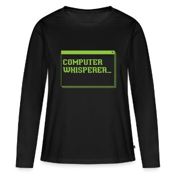 Computer Whisperer Information Technology - Women's Premium Organic Long Sleeve Shirt - black - Front - Julia (174cm)