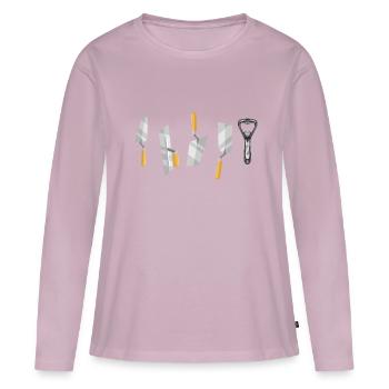 mason craftsmen brick mortar mason trowel - Women's Premium Organic Long Sleeve Shirt - dusky pink - Front - Julia (174cm)