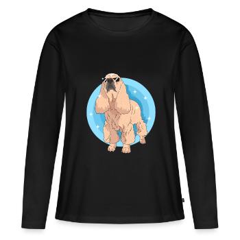 Cocker américain épagneul chien cadeaux - T-shirt manches longues Premium bio Femme - noir - Devant - Julia (174cm)