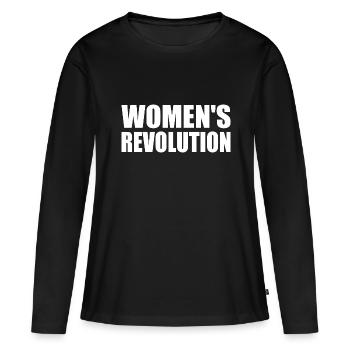 Womens revolution - T-shirt manches longues Premium bio Femme - noir - Devant - Julia (174cm)