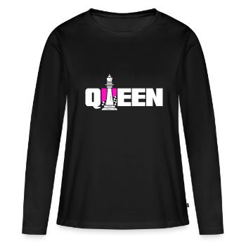 Chess Checkmate Chess player is chess queen - Women's Premium Organic Long Sleeve Shirt - black - Front - Julia (174cm)