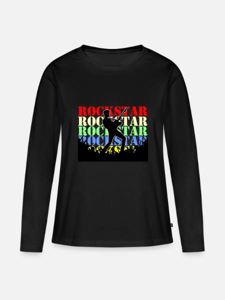 Rock Rocker - Frauen Premium Bio Langarmshirt - Schwarz
