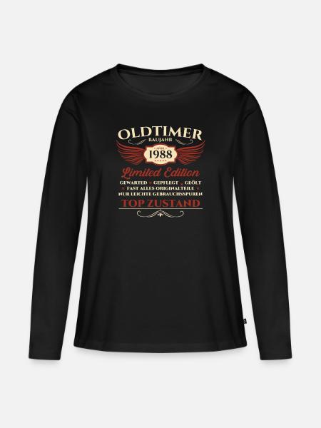 35. Geburtstag Mann Oldtimer April Jahrgang 1988 - Frauen Premium Bio Langarmshirt - Schwarz