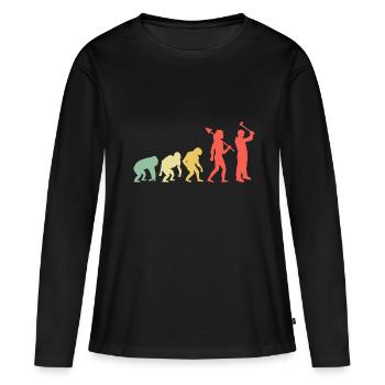 Evolution Axe Throwing Target Hatchet Thrower - T-shirt manches longues Premium bio Femme - noir - Devant - Julia (174cm)