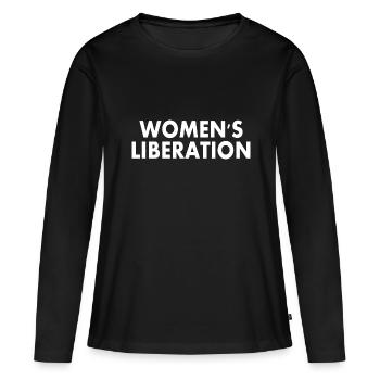 Womens liberation - T-shirt manches longues Premium bio Femme - noir - Devant - Julia (174cm)