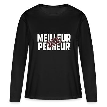Meilleur pêcheur édition limitée - T-shirt manches longues Premium bio Femme - noir - Devant - Julia (174cm)