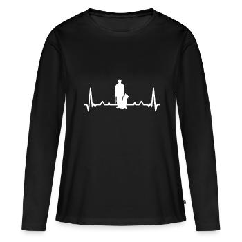 Dog Trainer Heartbeat Dog Training Training Dogs - Women's Premium Organic Long Sleeve Shirt - black - Front - Julia (174cm)