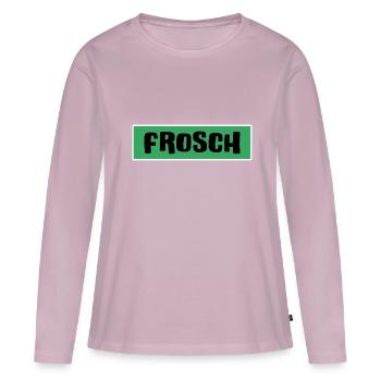 Frosch froschgrüner Froschkönig Prinz-Frosch - Frauen Premium Bio Langarmshirt - Altrosa - Vorne - Julia (174cm)