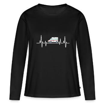 Heartbeat Ambulance Driver EMS Paramedic Drivers P - Women's Premium Organic Long Sleeve Shirt - black - Front - Julia (174cm)