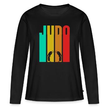 Judo - Frauen Premium Bio Langarmshirt - Schwarz - Vorne - Julia (174cm)