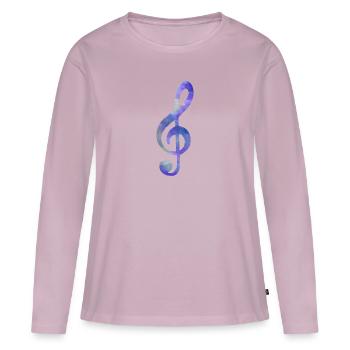 music key - Women's Premium Organic Long Sleeve Shirt - dusky pink - Front - Julia (174cm)