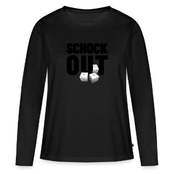 Schock Out Knobel Schocken Geschenkidee - Frauen Premium Bio Langarmshirt - Schwarz - Vorne - Julia (174cm)