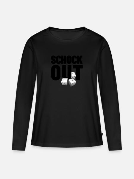 Schock Out Knobel Schocken Geschenkidee - Frauen Premium Bio Langarmshirt - Schwarz