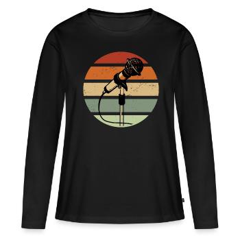 Chanteuse chanteuse - T-shirt manches longues Premium bio Femme - noir - Devant - Julia (174cm)