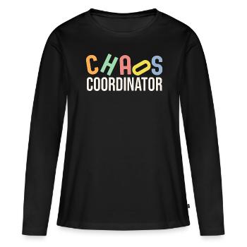 Frauen Chaos-Koordinatorin - Frauen Premium Bio Langarmshirt - Schwarz - Vorne - Julia (174cm)