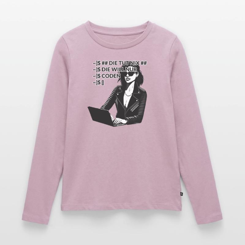 Coden Programmieren Programmiererin Frauen Premium Bio Langarmshirt