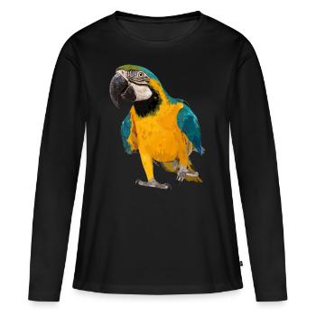Ara ararauna - Women's Premium Organic Long Sleeve Shirt - black - Front - Julia (174cm)