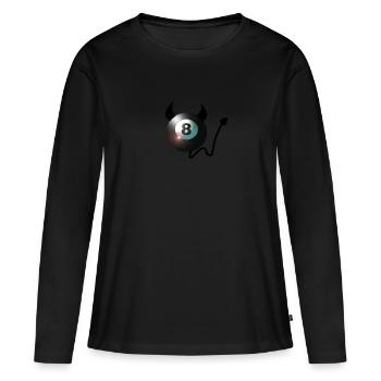 Billardkugel - Frauen Premium Bio Langarmshirt - Schwarz - Vorne - Julia (174cm)