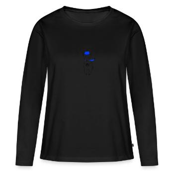 Eisbaer mit Schal - Frauen Premium Bio Langarmshirt - Schwarz - Vorne - Julia (174cm)