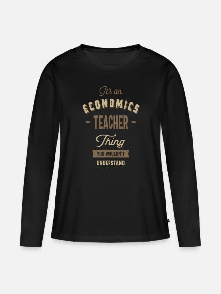 Wirtschaftslehrer-Sache - Frauen Premium Bio Langarmshirt - Schwarz