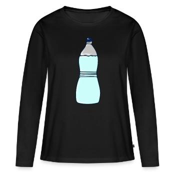 Flacon - T-shirt manches longues Premium bio Femme - noir - Devant - Julia (174cm)