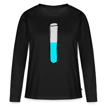 Tube à essai - T-shirt manches longues Premium bio Femme - noir - Devant - Julia (174cm)