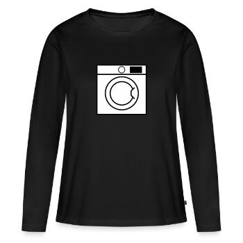 lave-linge - T-shirt manches longues Premium bio Femme - noir - Devant - Julia (174cm)