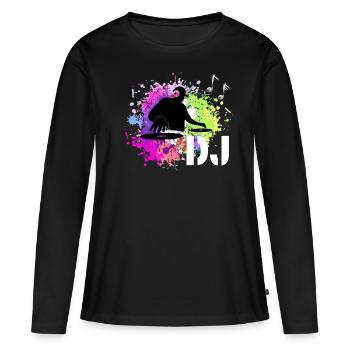 Discjockey DJ - Frauen Premium Bio Langarmshirt - Schwarz - Vorne - Julia (174cm)