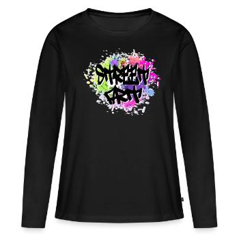 Graffiti street art - Frauen Premium Bio Langarmshirt - Schwarz - Vorne - Julia (174cm)