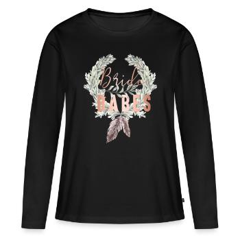 Couronne de Laurier Boho Bride Babes - T-shirt manches longues Premium bio Femme - noir - Devant - Julia (174cm)