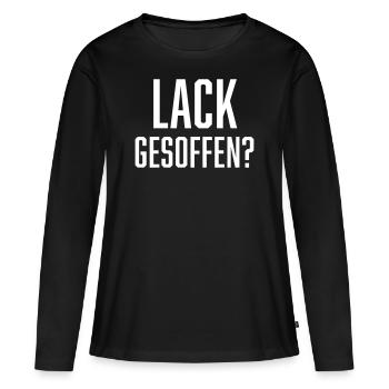 Lack gesoffen? - Frauen Premium Bio Langarmshirt - Schwarz - Vorne - Julia (174cm)