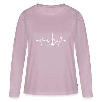 Hookah heartbeat - Women's Premium Organic Long Sleeve Shirt - dusky pink - Front - Julia (174cm)