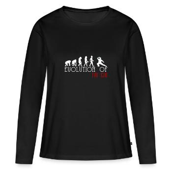 Tai Chi Entwicklung - Frauen Premium Bio Langarmshirt - Schwarz - Vorne - Julia (174cm)