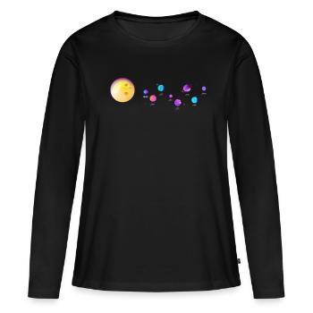 Solar system planets - Women's Premium Organic Long Sleeve Shirt - black - Front - Julia (174cm)