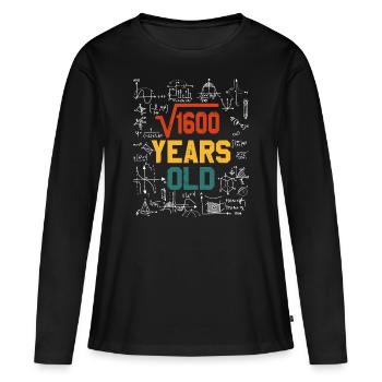 Root Square Root Math 40 Birthday - Women's Premium Organic Long Sleeve Shirt - black - Front - Julia (174cm)