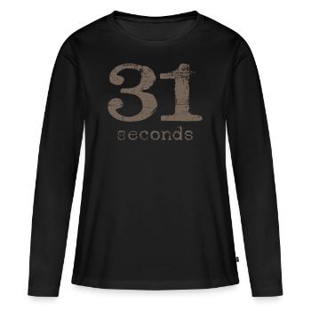 DNB | 31 secondes | Andy C Oldskool Junglist - T-shirt manches longues Premium bio Femme - noir - Devant - Julia (174cm)