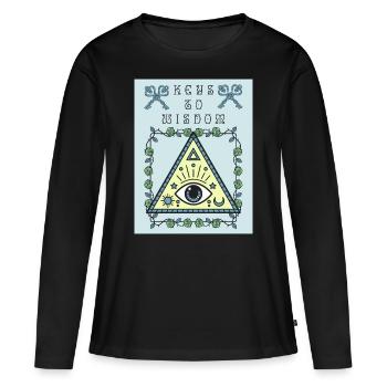 Third Eye, The All Seeing Eye, Occult - Women's Premium Organic Long Sleeve Shirt - black - Front - Julia (174cm)