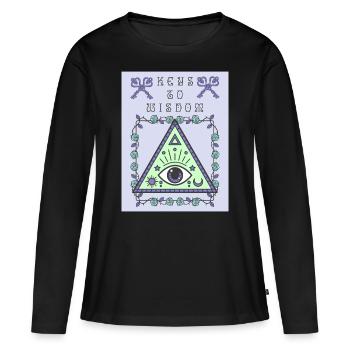 Third Eye, The All Seeing Eye, Occult - Women's Premium Organic Long Sleeve Shirt - black - Front - Julia (174cm)