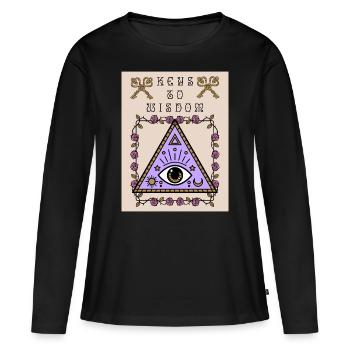 Third eye, the all-seeing eye, occult - Women's Premium Organic Long Sleeve Shirt - black - Front - Julia (174cm)