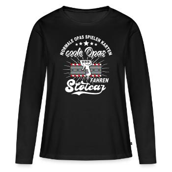 Slotracing Opa Slotcars Slotracer Slot Car - Frauen Premium Bio Langarmshirt - Schwarz - Vorne - Julia (174cm)
