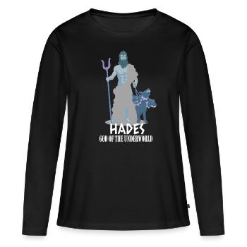 Mythologie grecque Dieux Grecs Hadès - T-shirt manches longues Premium bio Femme - noir - Devant - Julia (174cm)