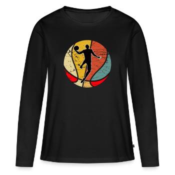 Basket dunk champion basketteur - T-shirt manches longues Premium bio Femme - noir - Devant - Julia (174cm)