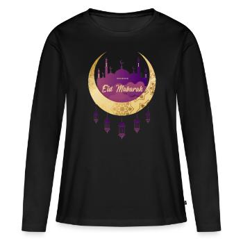 Eid Mubarak - Frauen Premium Bio Langarmshirt - Schwarz - Vorne - Julia (174cm)