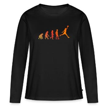 Evolution Basketball Basketballer Dunk Korbleger - T-shirt manches longues Premium bio Femme - noir - Devant - Julia (174cm)