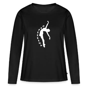 Danseur Ballet Danse Ballerine École de danse - T-shirt manches longues Premium bio Femme - noir - Devant - Julia (174cm)