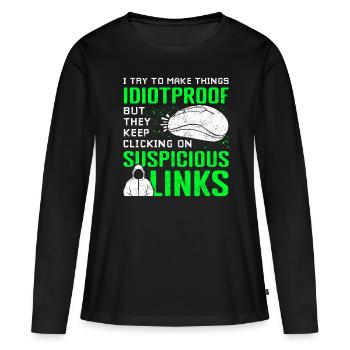 Cyber Security Phishing - Women's Premium Organic Long Sleeve Shirt - black - Front - Julia (174cm)