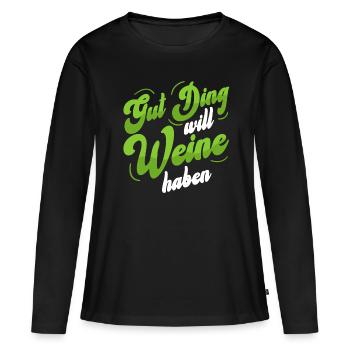 Vigneron Vendanges Vigneron Vignoble - T-shirt manches longues Premium bio Femme - noir - Devant - Julia (174cm)