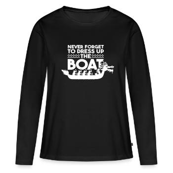 Bateau-dragon Bateau Dragon Pagayer - T-shirt manches longues Premium bio Femme - noir - Devant - Julia (174cm)