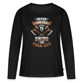 Larping RPG LARP Fantasy Jeu de rôle - T-shirt manches longues Premium bio Femme - noir - Devant - Julia (174cm)