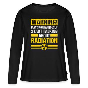 Ingénieur Nucléaire Radioactif Radiation Atomique - T-shirt manches longues Premium bio Femme - noir - Devant - Julia (174cm)